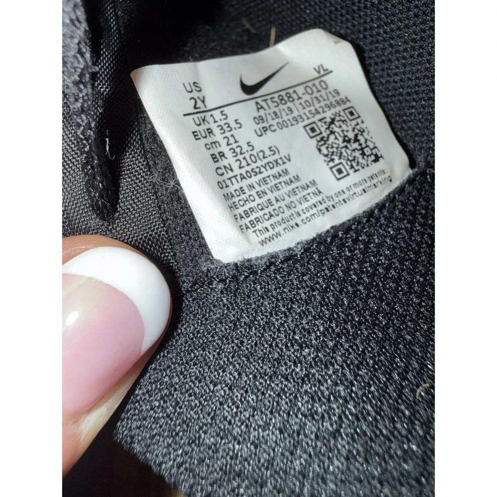 Nike Tiempo 2Y Youth Kids Legend 8 Black Firm Ground Soccer Cleats‎ Low Top
